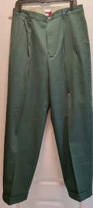 Tommy Hilfiger Hunter Green Pleated Dress Pants 36x30 - Picture 1 of 7