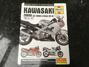 KAWASAKI ZX600 (ZZ-R600 & Ninja ZX-6) 90 to 1997 SERVICE REPAIR MANUAL BY HAYNES - Picture 1 of 6