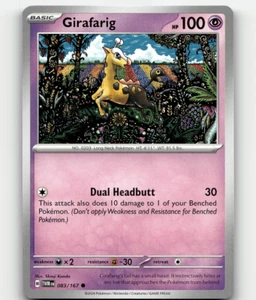 Pokemon Girafarig • Común • 083/167 Mascarada Crepúsculo - Imagen 1 de 1