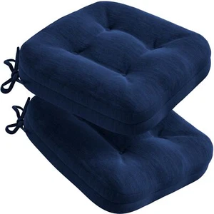 Dining Chair Cushions 2 Pack Thick Chairs Pads for Indoor Kitchen Room - Wash... - Picture 1 of 9