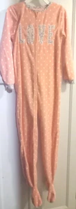 Carter's One-Piece Girl Pajamas Pink "Love" Size 10 Girls - Picture 1 of 1