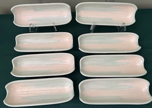 Set of 8 Vtg Pfaltzgraff Mexico Vera Cruz Footed Corn On Cobb Holders 8.5" MINT - Picture 1 of 15