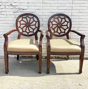 Powell Spiderweb Accent Chairs - Pair - Picture 1 of 7
