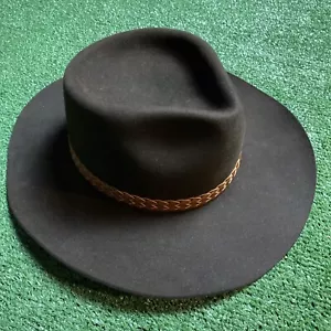 Akubra Snowy River Pure Fur Felt Hat Genuine Made In Australia Size 56 - Picture 1 of 20