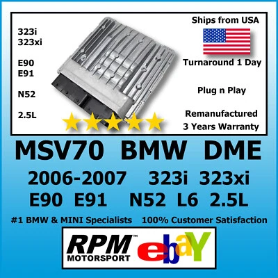 BMW 323i 323xi MSV70 DME N52 L6 2,5 L Plug n Play 2006-2007 / RPM Motorsport Foto 1 de 2