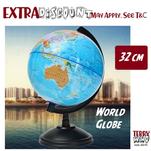 32cm World Globe Swivel Stand Rotating Geography Educational Student Kids NEW - Picture 1 of 9