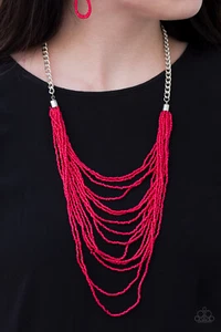 Paparazzi Necklace - Bora Bombora - Red - Picture 1 of 6