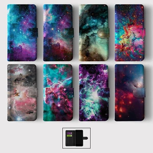 CASE FOR SAMSUNG S23 S22 S21 S20 S10 WALLET FLIP PHONE COVER SPACE STARS NEBULA - Picture 1 of 10