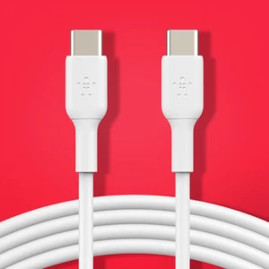 USB-C to USB-C 6.6ft Fast Charging Cable for iPhone Galaxy Pixel iPad White - Picture 1 of 6