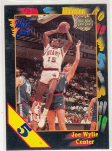 JOE WYLIE 1991-92 Wild Card NCAA 5 Stripe Parallel #10 University of Miami Mint