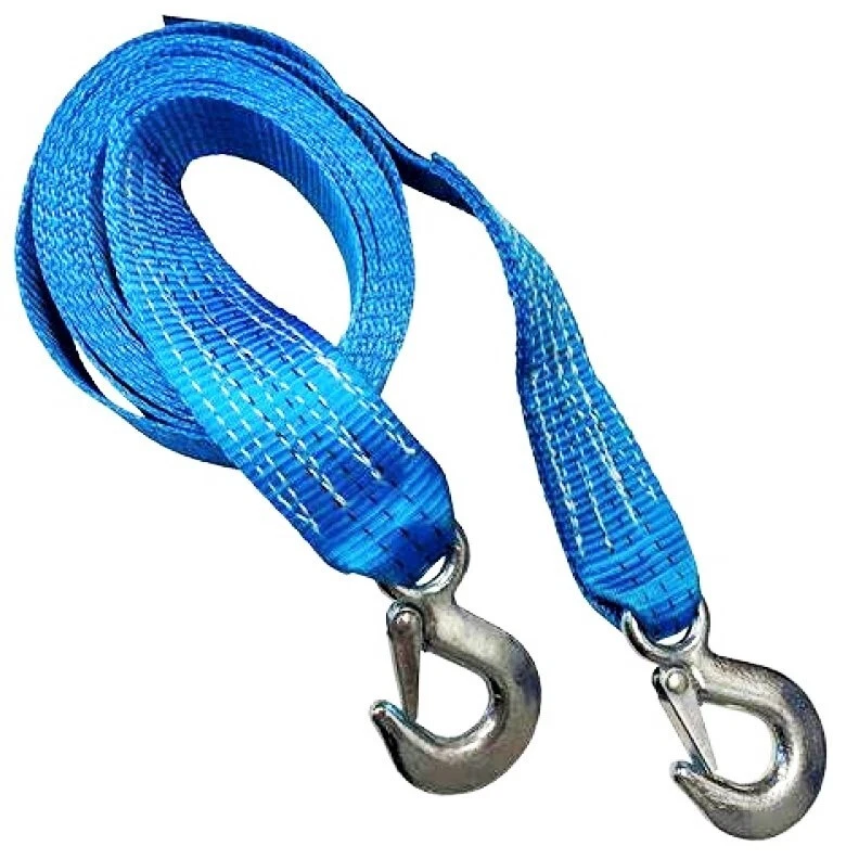 2" x 20FT HEAVY DUTY NYLON RECOVERY TOW STRAP 6500LB SLING GRAB CHAIN HOOKS - Image 1 of 1