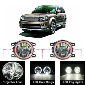 LED Fog Light Kit Angel Eye Rings DRL Daytime Running Lamp Fit For Range Rover - Picture 1 of 10