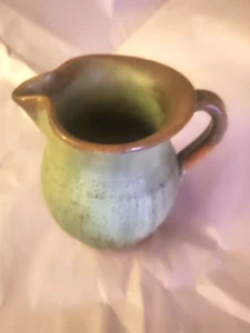 North State Pottery Sanford NC Handmade Chinese Turquoise Red Glaze Pottery Jug - Picture 1 of 7