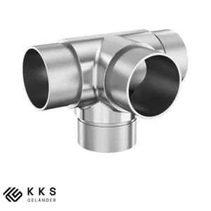Rohrverbinder Eckverbinder 90° für Rohr 33,7 x 2,0mm Edelstahl V2A Matt - Bild 1 von 4