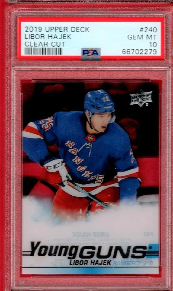 2019-20 UPPER DECK LIBOR HAJEK YOUNG GUNS CLEAR CUT PSA 10 GEM MINT POP=1 YG - Image 1 of 1