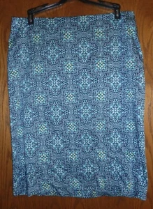 TALBOTS - MOSAIC FLORAL PRINT COTTON STRAIGHT SKIRT - MISSES 10 - Picture 1 of 2
