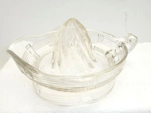 Hazel Atlas Glas Criss Cross Zitruspresse Reibahle klar - Bild 1 von 8
