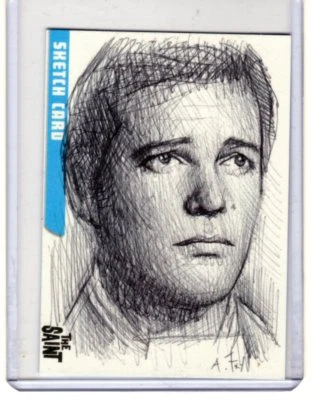 SKETCH Unstoppable Cards The Saint (2017) - Andy Fry Case Topper sketch card - Image 1 of 2