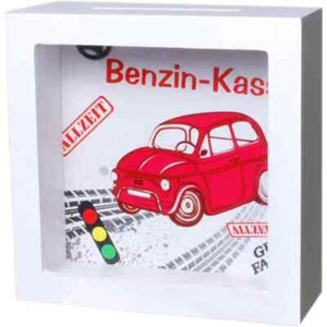 Bilderrahmen-Spardose "Benzin-Kasse" zum hängen, stellen, Rückwand abnehmbar - Picture 1 of 1