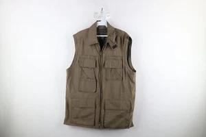 Vintage 90s Banana Republic Mens Small Multipocket Tactical Full Zip Vest Jacket - Picture 1 of 18