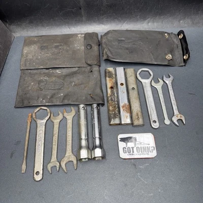 Lote de bolsas de herramientas originales Kawasaki 1973-80 Z1 900 KZ1000 KZ 1000 KZ1000 Z1R LTD OEM Foto 1 de 4