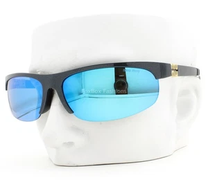 Miu Miu Halbrand Sonnenbrille schimmernd dunkelblau verspiegelt SMU A02-F 19Y-10K mit Etui - Bild 1 von 11