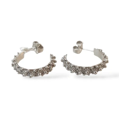 Orecchini a Semicerchio da donna Filigrana Sarda in Argento 925 - Immagine 1 di 3