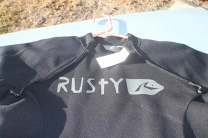 RUSTY -  WETSUIT - LARGE - LONG SLEEVE SHIRT - NEW WITH TAG - BLACK - USED - Picture 1 of 5
