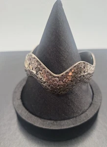 925 Sterling Silver Snakeskin Bracelet Cuff Vintage Estate Small Boho Eclectic  - Picture 1 of 4