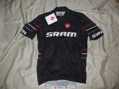 Camiseta de ciclismo Castelli, preta Sram, masculina G - Imagem 1 de 4