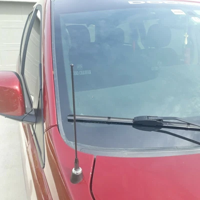 Mástil de antena de acero inoxidable negro de 9" radio AM/FM para Dodge Grand Caravan 1997-2007 Foto 1 de 4