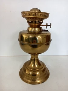 Vintage Messing Öllampenfuß Höhe 18 cm Durchmesser oben 11 cm Sockel 15 cm ungeprüft - Bild 1 von 8