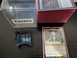 Tuvasa The Sunlit MTG Commander Enchants Custom Deck 100 Cards Sleeved + Deckbox - Picture 1 of 5