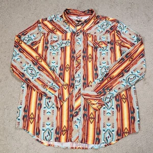 Camisa a Presión Rock & Roll Denim Azteca Perla Occidental Para Hombre XL Suroeste Rodeo Vaquero - Imagen 1 de 11
