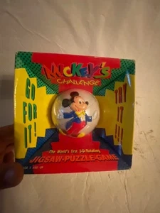 MICKEYS CHALLENGE 3-D JIGSAW PUZZLE GAME BALL RUBIX CUBE WALT DISNEY CO 1993 NEW - Picture 1 of 6
