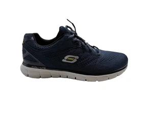 Zapatos con cordones para caminar Skechers Track Leshur para hombre malla talla 9,5 espuma viscoelástica azul - Imagen 1 de 12