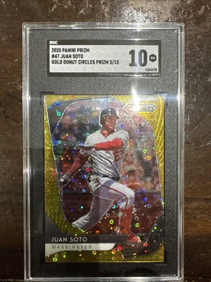 Juan Soto 2020 Panini Prizm #47 Gold Disco Donut Circles Prizm /10 RARO - Imagem 1 de 4