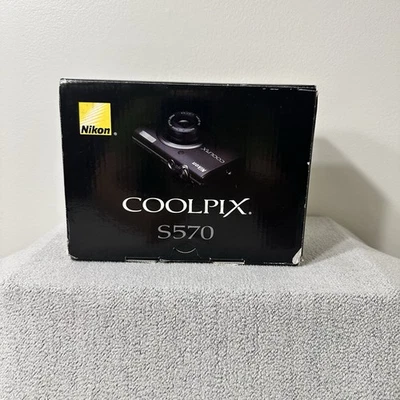 ~NO CAMERA~ Nikon COOLPIX S570 Blue Digital Camera ~Box and Accessories Only - Image 1 of 4