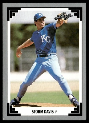 1991 Leaf Storm Davis Kansas City Royals #161 - Image 1 of 2
