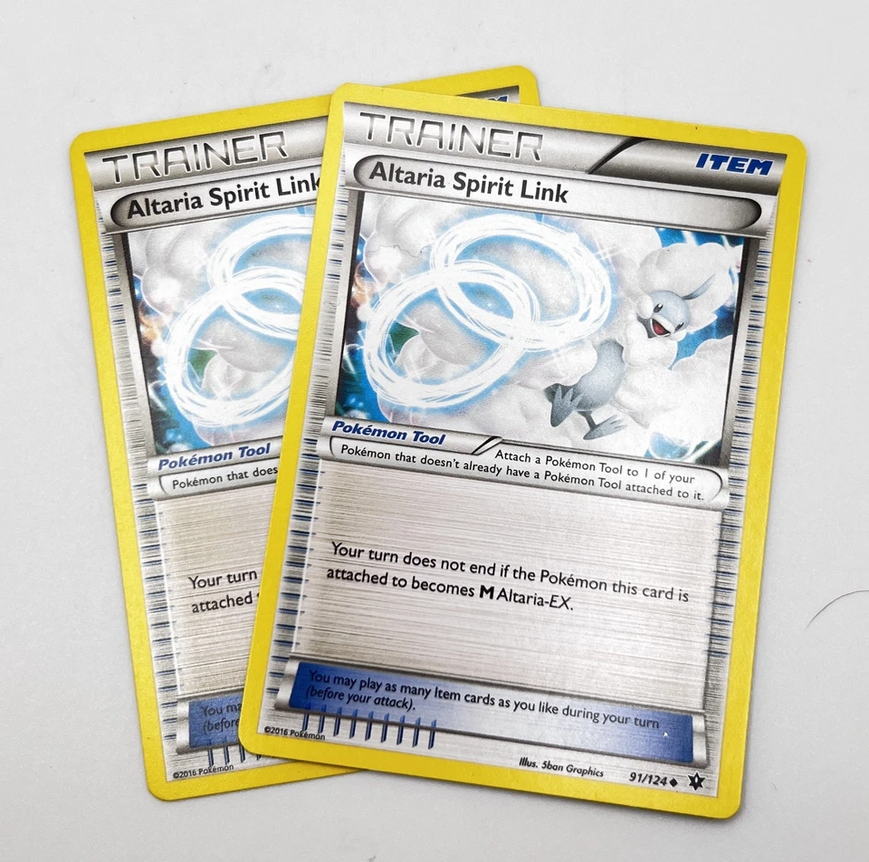 Altaria Spirit Link 91/124 x2 2x Pokémon Card 2016 Fates Collide LP - Image 1 of 1