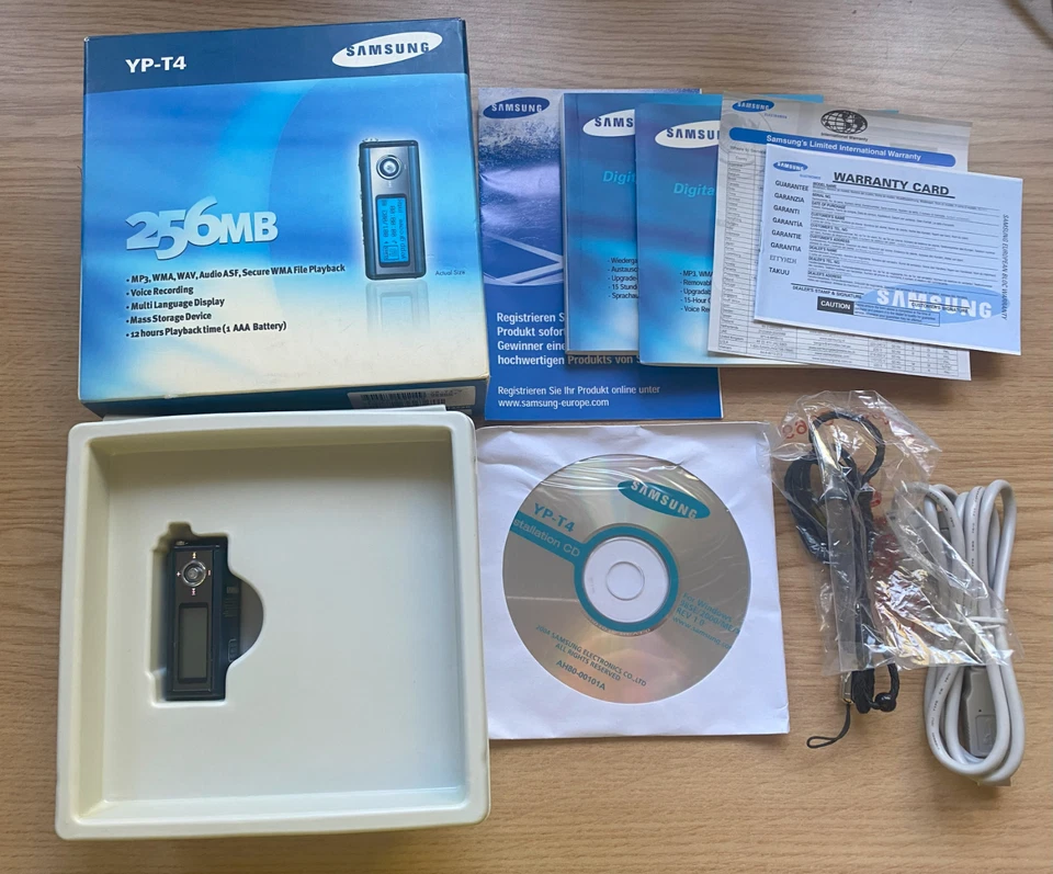 Samsung YT-P4 Mikro MP3 Player Vintage OVP 256MB - Bild 1 von 4