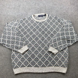 Roundtree & Yorke Sweater Mens Large Geometric Knit Pullover USA - Picture 1 of 9