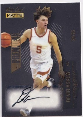 2022 Wild Card Matte Premium Black /25 Devin Askew Auto - Image 1 of 2