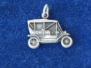 Zinn Lizzie Michigan Automobil Sterlingsilber Anhänger oder Charm B7225 - Bild 1 von 2