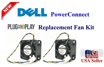 "QUIET" Dell PowerConnect 6248 Fan (XT800), 2x New Fans for Home Networking! - Image 1 of 4