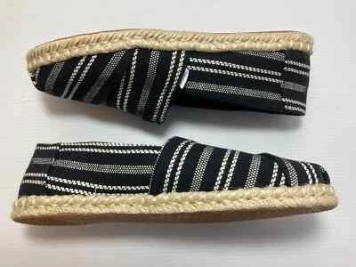 TOMS Para Mujer Cuerda Alpargata Sin Cordones Planos Informales Natural Rayas Globales Foto 1 de 4