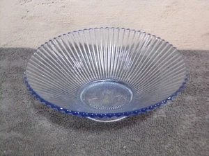 Imperial Blue Glass Empire Pattern Flared Serving Bowl - Picture 1 of 3