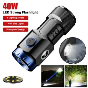 Mini Small LED Flashlight Super Bright Torch Tactical Lamp USB Rechargeable US!! - Picture 1 of 12