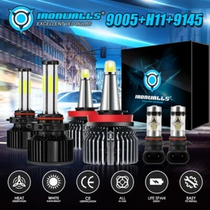 For Ford F-150 2015-2023 6/8-Sides Combo LED Headlight+Fog Bulbs White Bright 6x - Bild 1 von 12