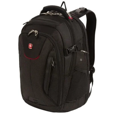 SwissGear Commander USB ScanSmart 16" Laptop Backpack Travel Bag Dotted Black - Image 1 of 4